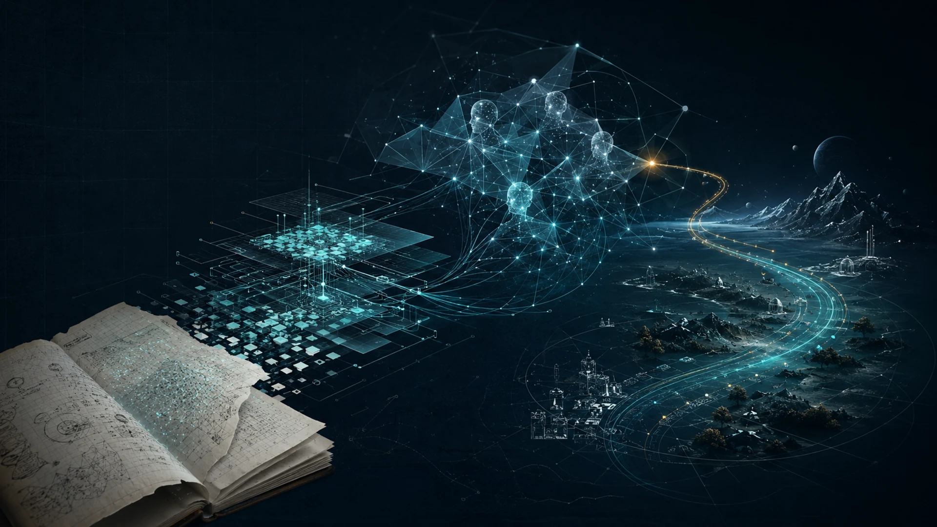 A computational research atlas connecting model mechanisms, social cognition, and long-horizon worlds